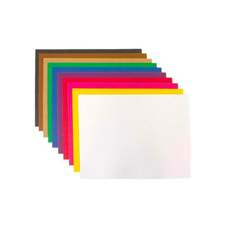 Carton ondulé en 10 couleurs - 50x70cm - AUSA