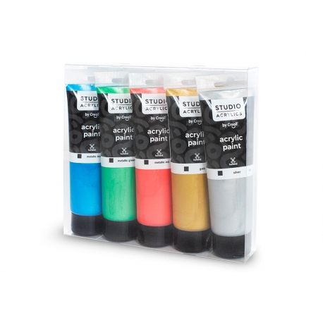 Peinture acrylique métallique - 6 x 120ml