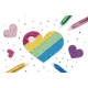 Glitter glue metallic en tube 10 couleurs