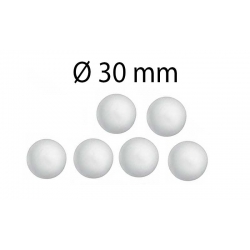 Boules en styropor - Ø 30 mm - sachet de 6 pièces