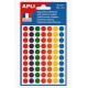 Pastilles autocollantes - 8mm - couleurs assorties