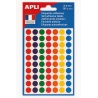 Pastilles autocollantes - 8mm - couleurs assorties