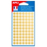 Pastilles adhésives - Ø 8 mm - Or brillant