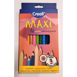 Crayons à grosse mine Creall-Maxi - 12 couleurs