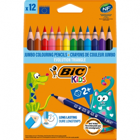 Crayons triangulaires BIC KIDS