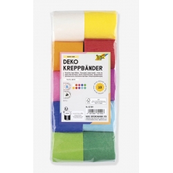 Bande crêpe couleur intense - 10 rouleaux