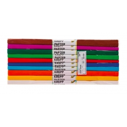 Assortiment de papiers crêpes fin 32 g - 50 x 250 cm