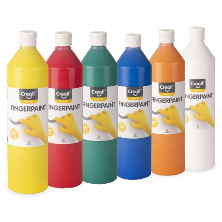 Pack - gouaches à doigt - 6 x 750 ml - Creall Fingerpaint