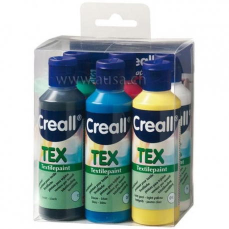 Peinture textile Creall-Tex Kit 6 x 80 ml