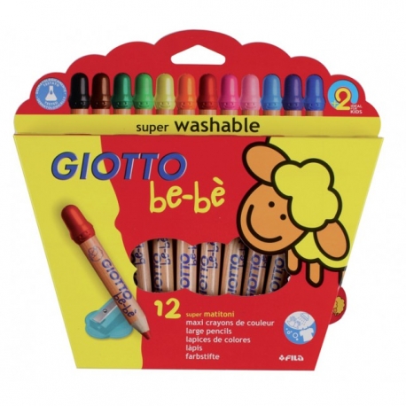 Super Crayons Giotto - étui de 12 couleurs