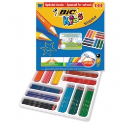 BIC Kids Class Pack 144 crayons assortis