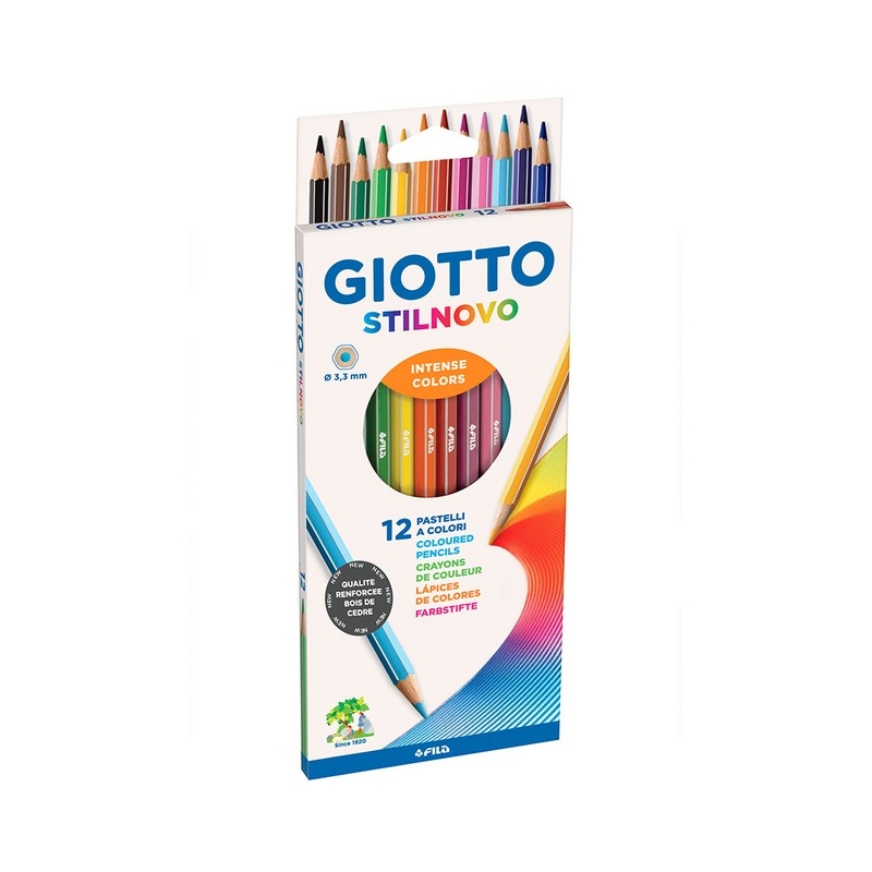 Crayons - 12 couleurs - Giotto Stilnovo - AUSA