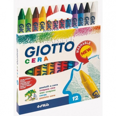 Crayons cire Giotto Cera - 12 couleurs