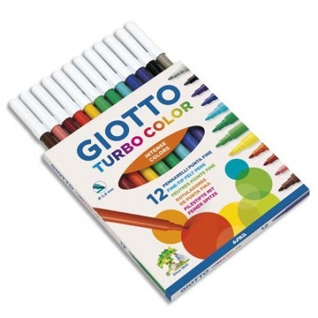 Feutre Giotto Turbo Color - 12 couleurs