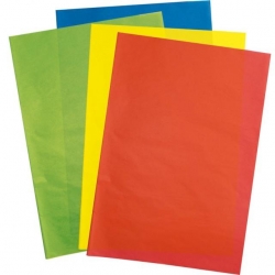 Papier transparent couleur 70x100 cm (plié)