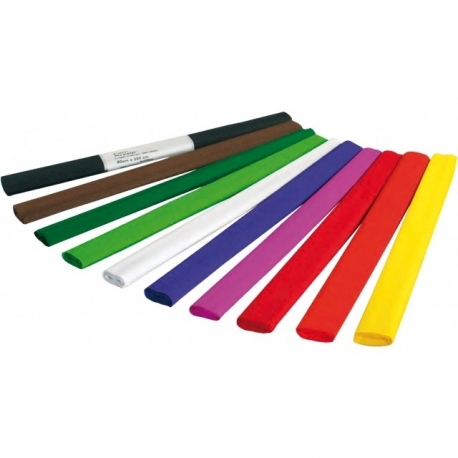 Papier crêpe fin 32 g 50x250 cm- Assortiment B