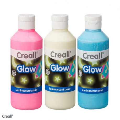 Kit de peinture phosphorescente - 3x250ml - Creall Glow