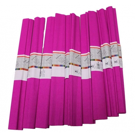 10 Rouleaux Papier crêpe fin 32 g  - 50x250 cm