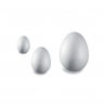 Oeuf en styropor - 60 mm - sachet de 6 pièces - blanc