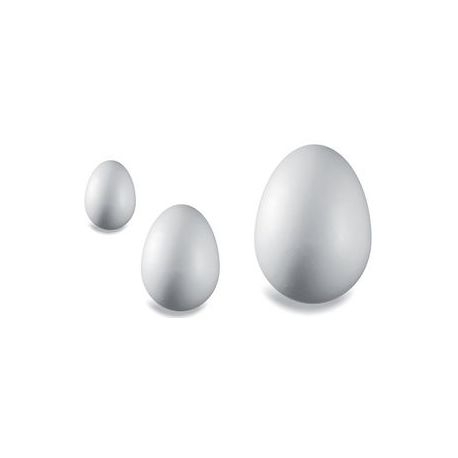 Oeuf en polystyrène (styropor) - 8cm - blanc - 5 pièces
