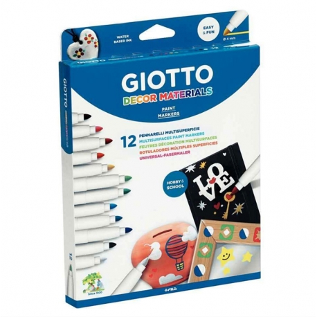 Feutre Giotto Decor Materials - 12 couleurs