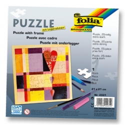 Puzzle à décorer avec cadre 21x21 cm